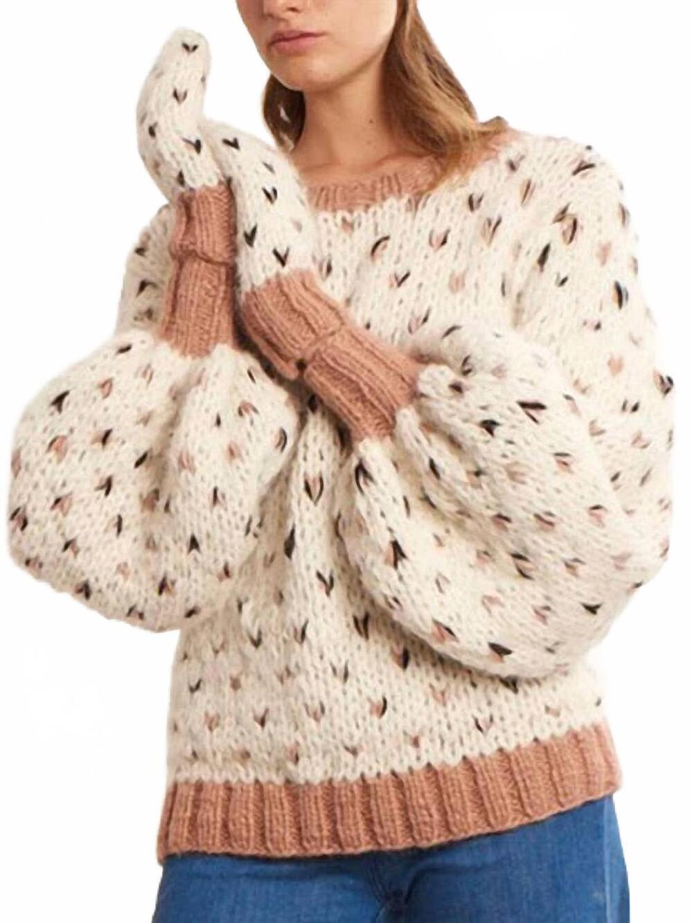 NEW AYNI estefania sweater in maple alpaca knit
